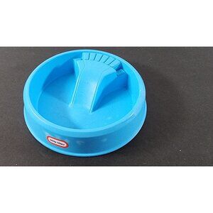 VINTAGE LITTLE TIKES DOLLHOUSE SIZED BLUE SWIMMING POOL WITH SLIDE BACKYARD FUN